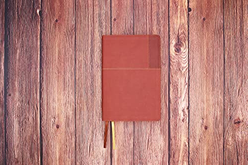 NIV, Thinline Reference Bible (Deep Study at a Portable Size), Large Print, Leathersoft, Brown, Red Letter, Comfort Print
