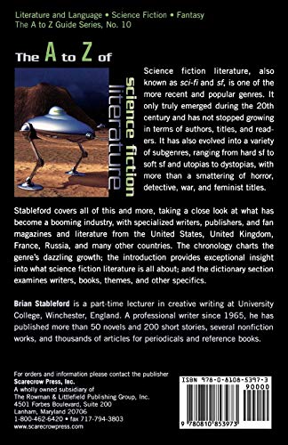The A to Z of Science Fiction Literature (Volume 10) (The A to Z Guide Series, 10)