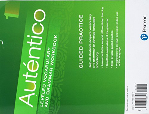 AUTENTICO 2018 LEVELED VOCAB AND GRAMMAR WORKBOOK LEVEL 1 by