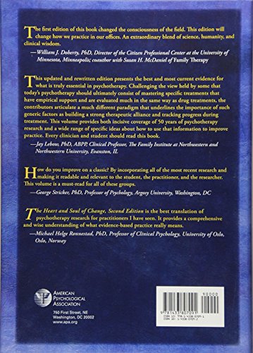 The Heart and Soul of Change: Delivering What Works in Therapy — back cover