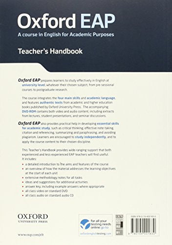 Oxford English for Academic Purposes Upper-Intermediate. Teacher's Book and DVD Pack