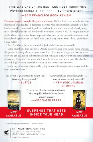 Behind Closed Doors: A Novel — back cover