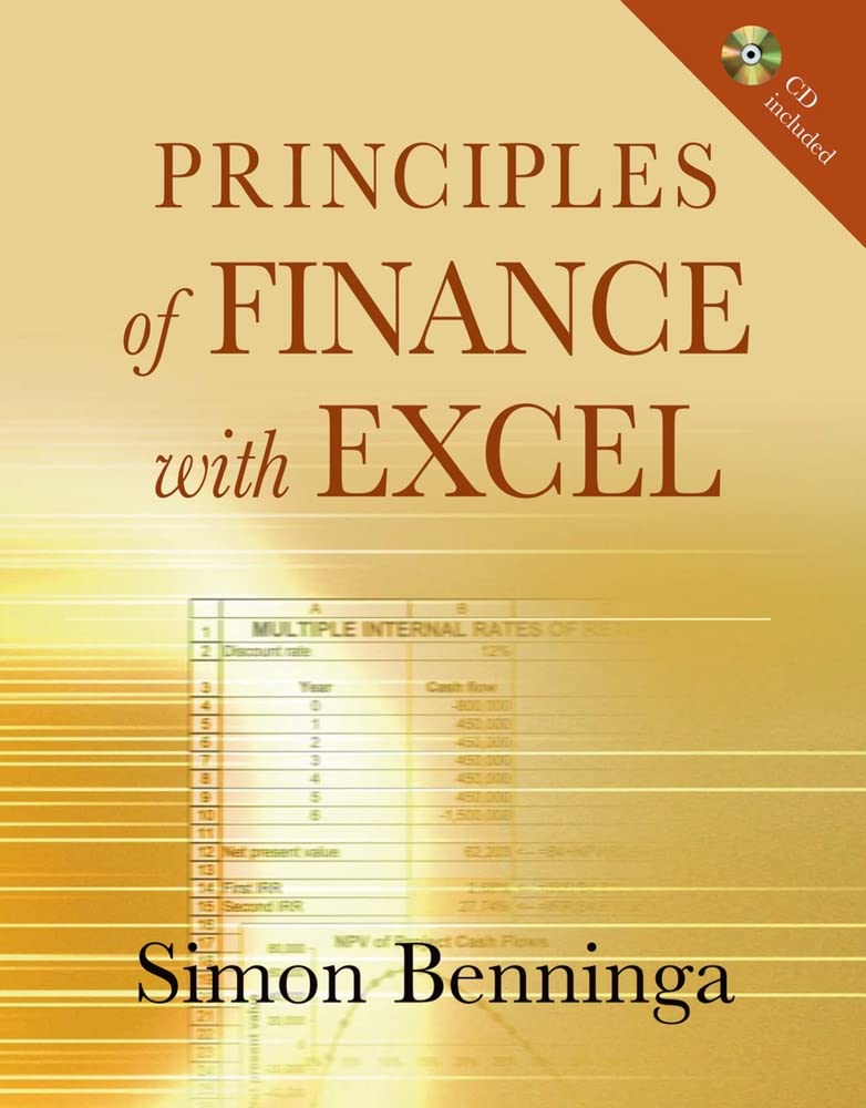 Principles of Finance with Excel by Benninga, Simon