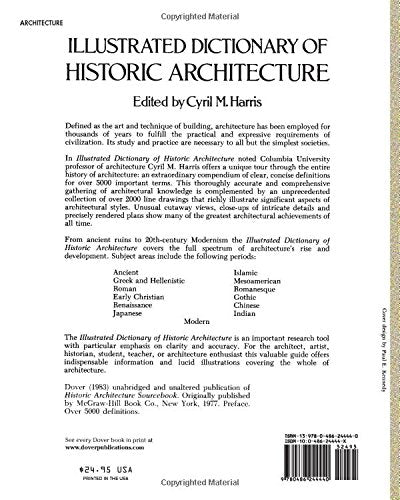 Illustrated Dictionary of Historic Architecture (Dover Architecture) — back cover