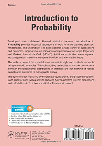 Introduction to Probability (Chapman & Hall/CRC Texts in Statistical Science)