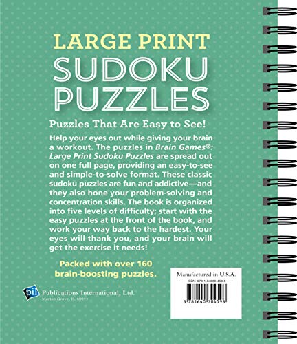 Brain Games Large Print Sudoku by Publications International
