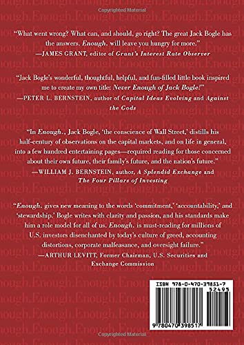Enough: True Measures of Money, Business, and Life by Bogle
