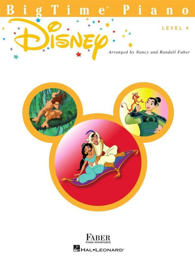 BigTime Piano Disney - Piano Sheet Music 12 Iconic Disney Songs from Aladdin, The Lion King, Moana & More Intermediate Arrangements for Solo Piano Performance Faber Piano Adventures