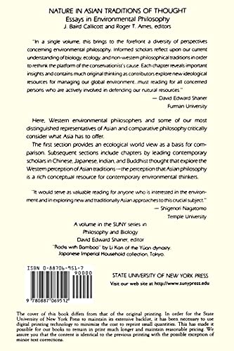 Nature in Asian Traditions of Thought: Essays in Environmental Philosophy (Suny Series in Philosophy and Biology) — back cover