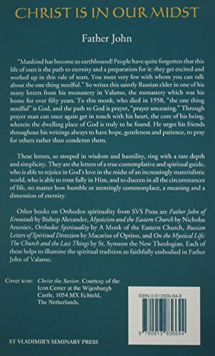 Christ Is in Our Midst: Letters from a Russian Monk — back cover