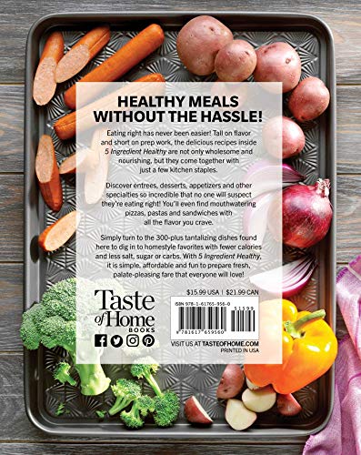 Taste of Home 5 Ingredient Healthy Cookbook: Simply delicious dishes for today's cooks (TOH 5 Ingredient) — back cover