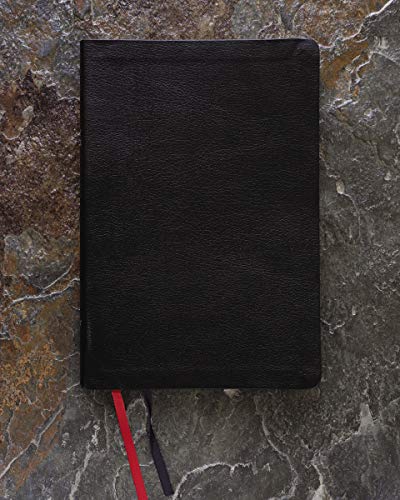 NIV, Thinline Bible, Large Print, Bonded Leather, Black, Red Letter, Thumb Indexed, Comfort Print