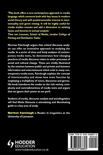 Media Discourse (Hodder Arnold Publication) — back cover