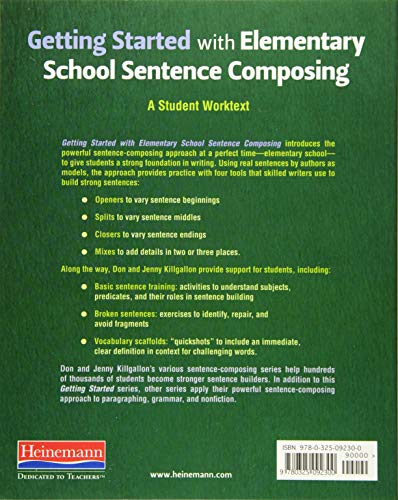 Getting Started with Elementary School Sentence Composing: A Student Worktext