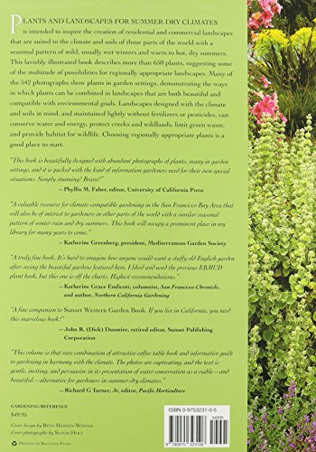 Plants And Landscapes For Summer-dry Climates Of The San Francisco Bay Region — back cover