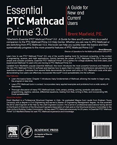 Essential PTC Mathcad Prime 3.0: A Guide for New and Current Users