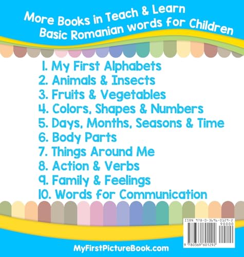 My First Romanian Alphabets Picture Book with English Translations: Bilingual Early Learning & Easy Teaching Romanian Books for Kids (Teach & Learn Basic Romanian Words for Children)