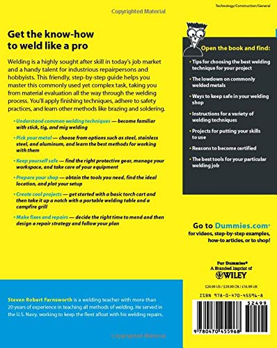Welding For Dummies by Farnsworth, Steven Robert