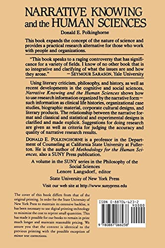 Narrative Knowing and the Human Sciences (Suny Series in the Philosophy of the Social Sciences)