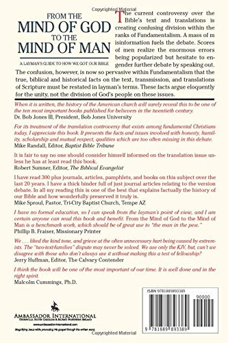 From the Mind of God to the Mind of Man: A Layman's Guide to How We Got Our Bible