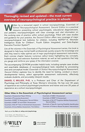 Essentials of School Neuropsychological Assessment — back cover