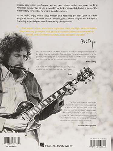 Bob Dylan - Complete Guitar Chord Songbook: Full Lyrics and Chords for Every Song Play Iconic Folk and Rock Hits Hal Leonard Sheet Music Collection for Guitarists (Guitar Chords, Lyrics)