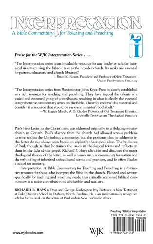 First Corinthians: Interpretation: A Bible Commentary for Teaching and Preaching