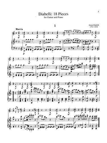 18 Pieces for Guitar and Piano (Kalmus Edition)