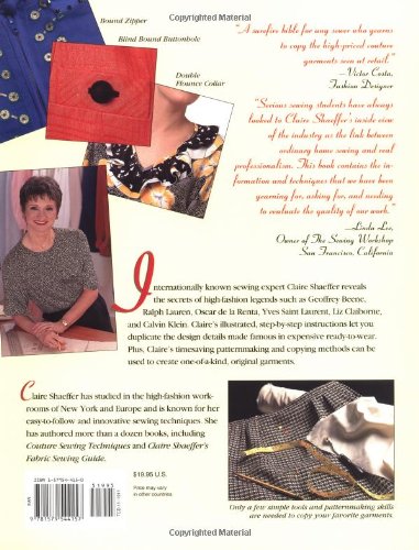High Fashion Sewing Secrets from the World's Best Designers: A Step-By-Step Guide to Sewing Stylish Seams, Buttonholes, Pockets, Collars, Hems, And More