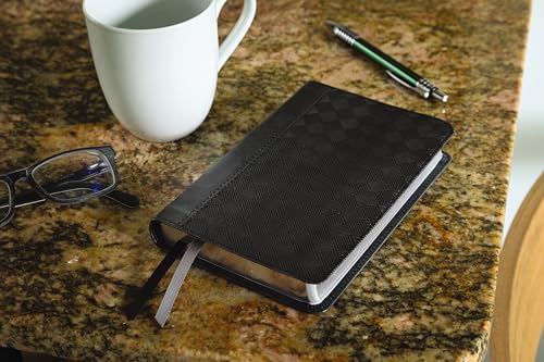 NIV, Thinline Bible, Compact, Leathersoft, Black/Gray, Red Letter, Comfort Print