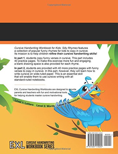 Cursive Handwriting Workbook for Kids: Silly Rhymes