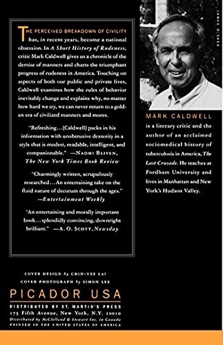 A Short History of Rudeness: Manners, Morals, and Misbehavior in Modern America