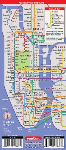 StreetSmart NYC Five Boro Map by VanDam-Laminated pocket city street map w/ attractions in Metro NYC & all 5 boros of NY City: Manhattan, Brooklyn, ... ... new Subway Map - Folded Map 2025 Edition