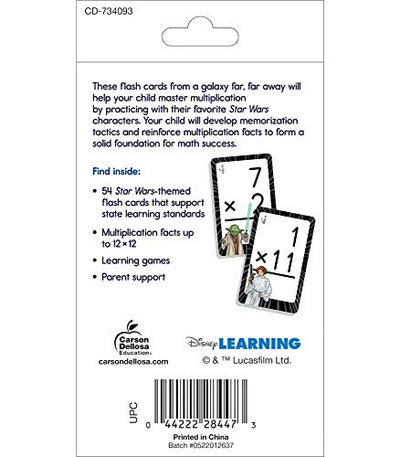 Disney Learning Star Wars Multiplication Flash Cards, 3rd Grade, 4th Grade and 5th Grade Times Table Flash Cards, Multiplication 0-12 Flash Cards, Math Flash Cards Multiplication for Ages 8+