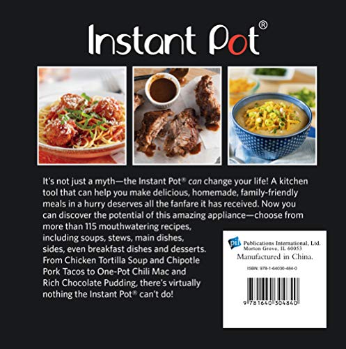 Instant Pot Recipes — back cover