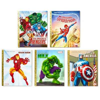 Marvel Super Heroes Little Golden Book Library: 5-Book Boxed
