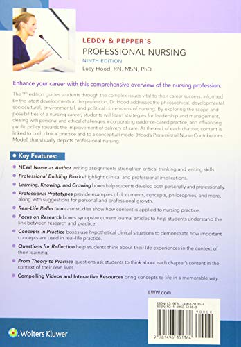 Leddy & Pepper's Professional Nursing — back cover