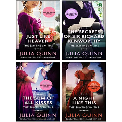 Julia Quinn Smythe-Smith Quartet Series Collection 4 Books Set (A Night Like This, Just Like Heaven, The Sum of All Kisses, The Secrets of Sir Richard Kenworthy)