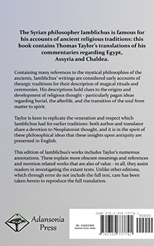 Iamblichus on the Mysteries of the Egyptians, Chaldeans, and Assyrians: The Complete Text (Hardcover)