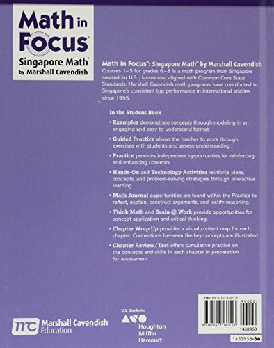 Math in Focus, Grade 6-8: Singapore Math, Student Edition (Math in Focus: Singapore Math) — back cover