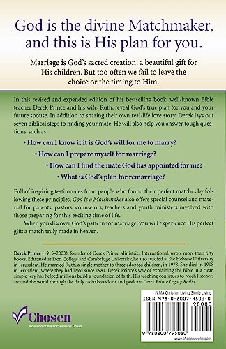 God Is a Matchmaker: Seven Biblical Principles for Finding Your Mate — back cover