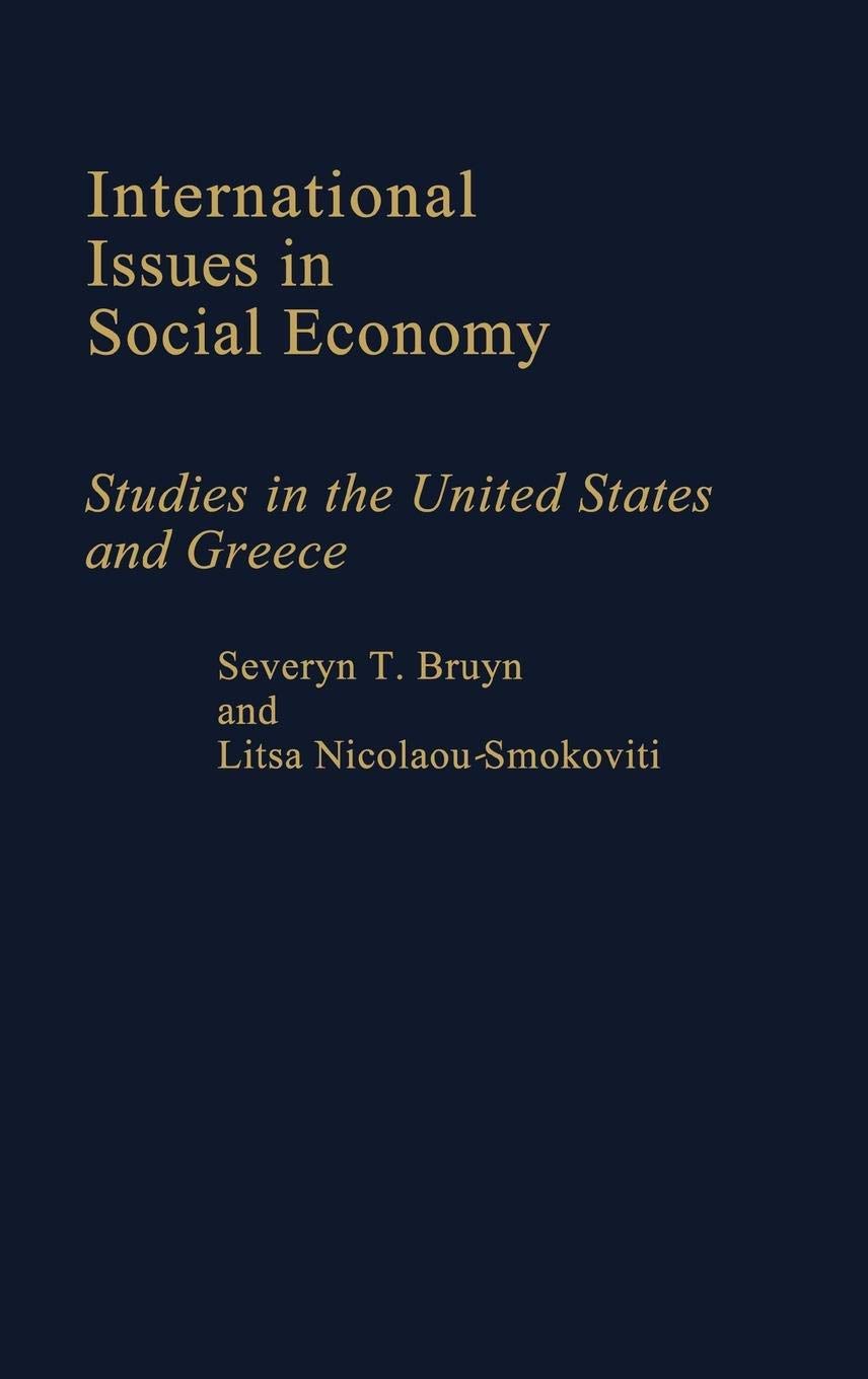 International Issues in Social Economy: Studies in the United States and Greece