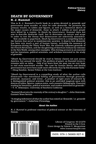 Death by Government: Genocide and Mass Murder Since 1900 — back cover