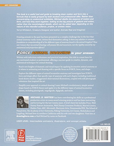 Force: Animal Drawing: Animal locomotion and design concepts for animators (Force Drawing Series) — back cover
