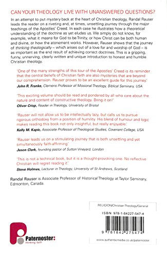 Faith Lacking Understanding: Theology "Through a Glass, Darkly"