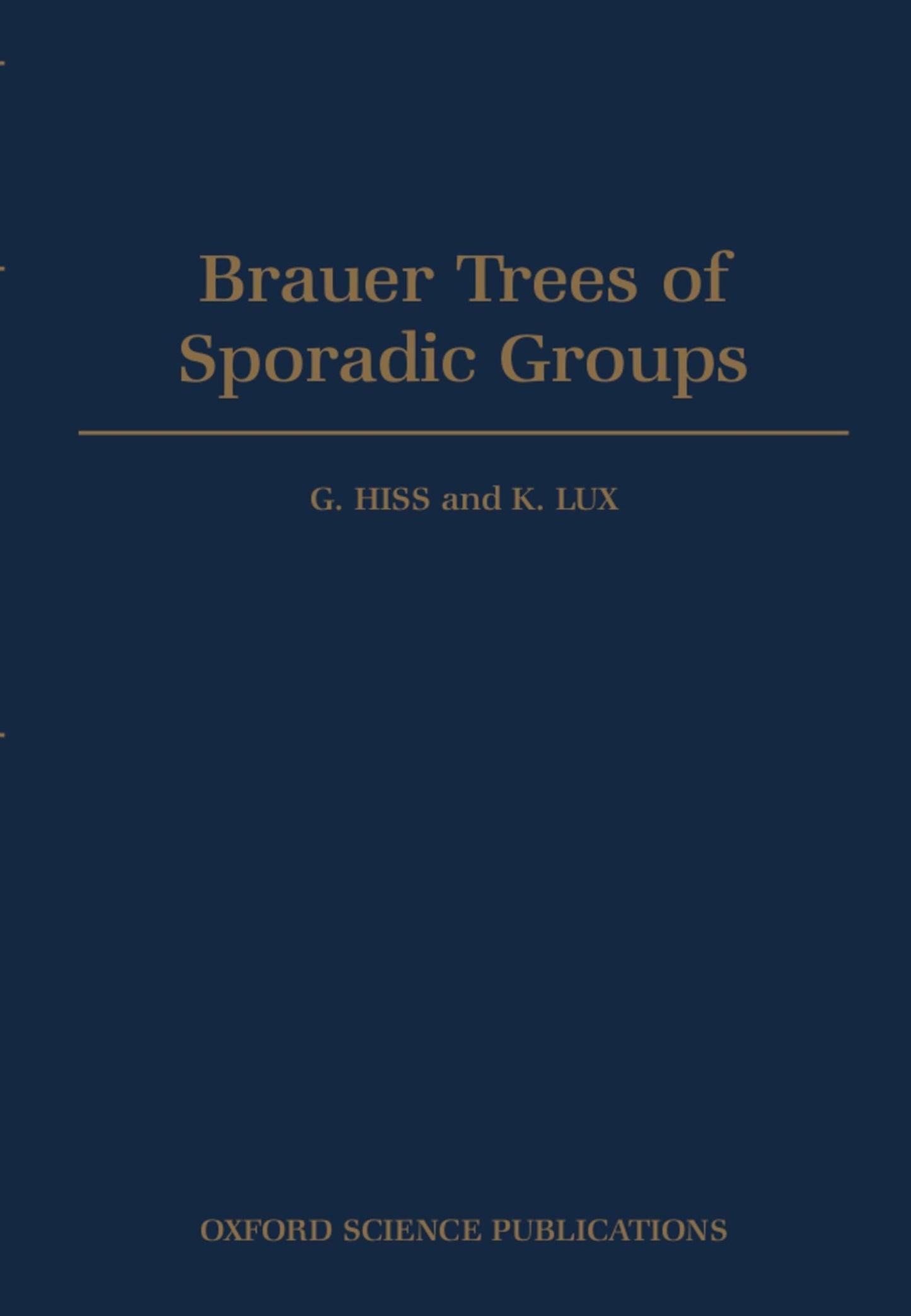Brauer Trees of Sporadic Groups (Oxford Science Publications)