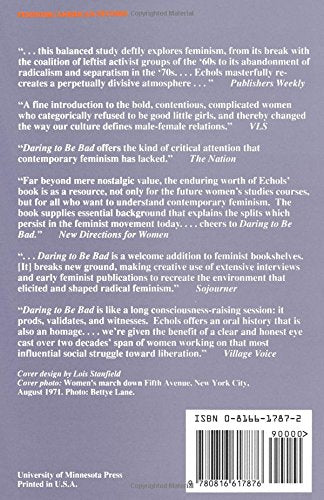 Daring to Be Bad (American Culture) (Volume 3) — back cover