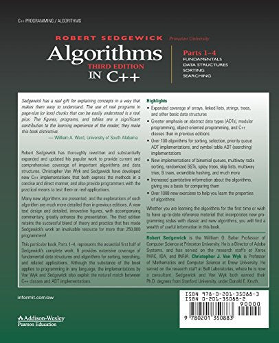 Algorithms in C++, Parts 1-4: Fundamentals, Data Structure,