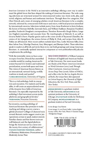American Literature in the World: An Anthology from Anne Bradstreet to Octavia Butler
