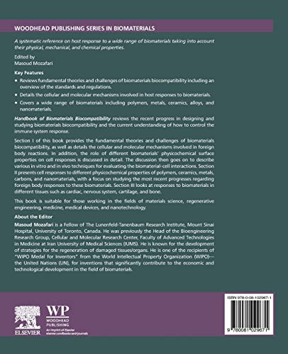 Handbook of Biomaterials Biocompatibility (Woodhead Publishing Series in Biomaterials)